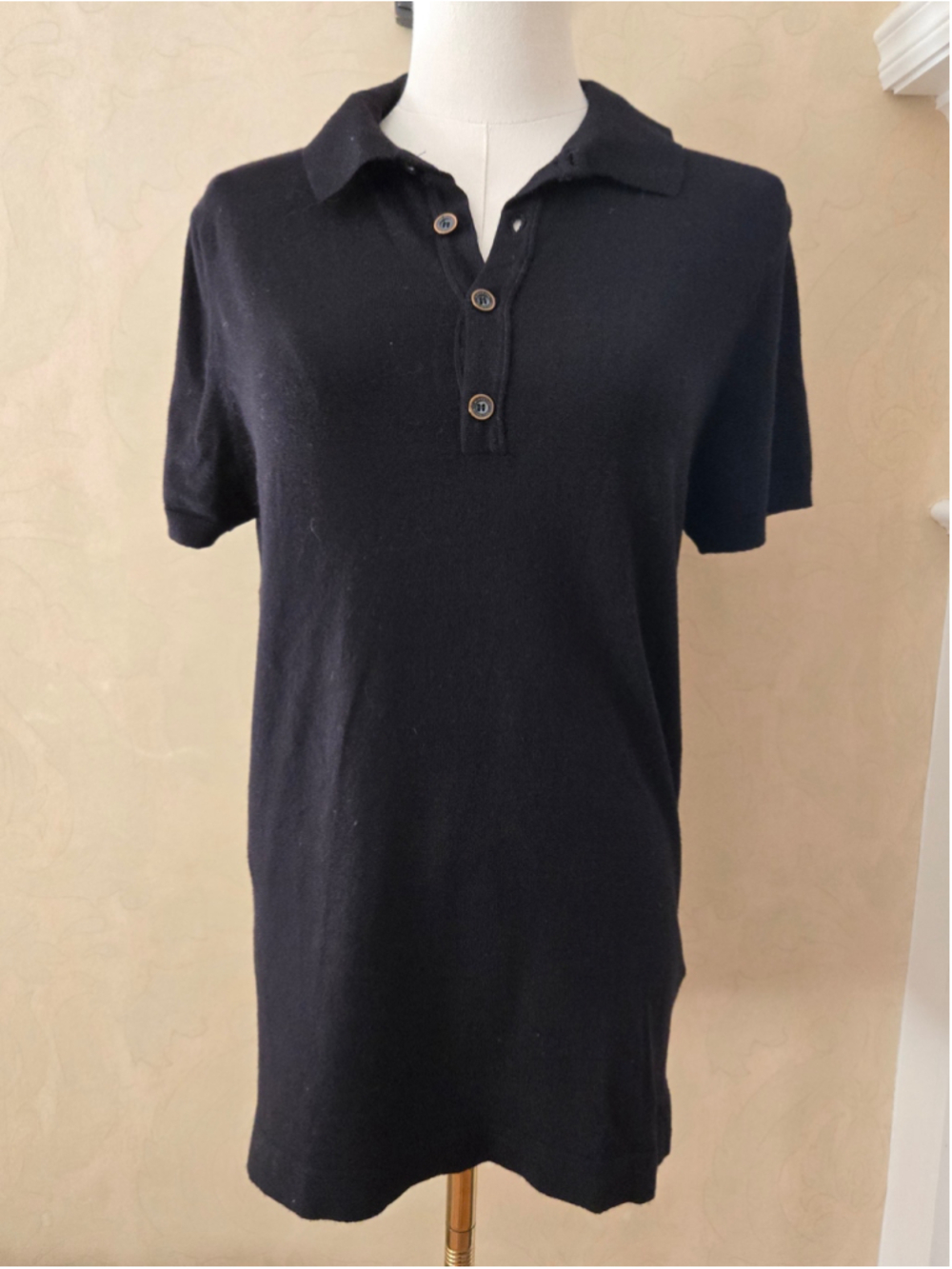 Men's Zara Black Polo Shirt Size M